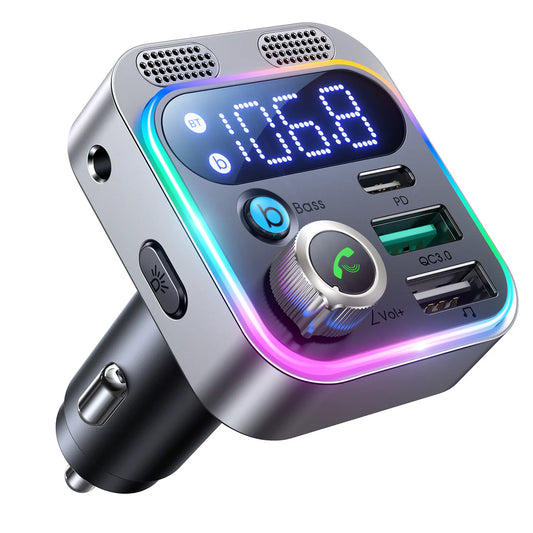 JOYROOM JR-CL16 48W Car Wireless FM Transmitter-Silver