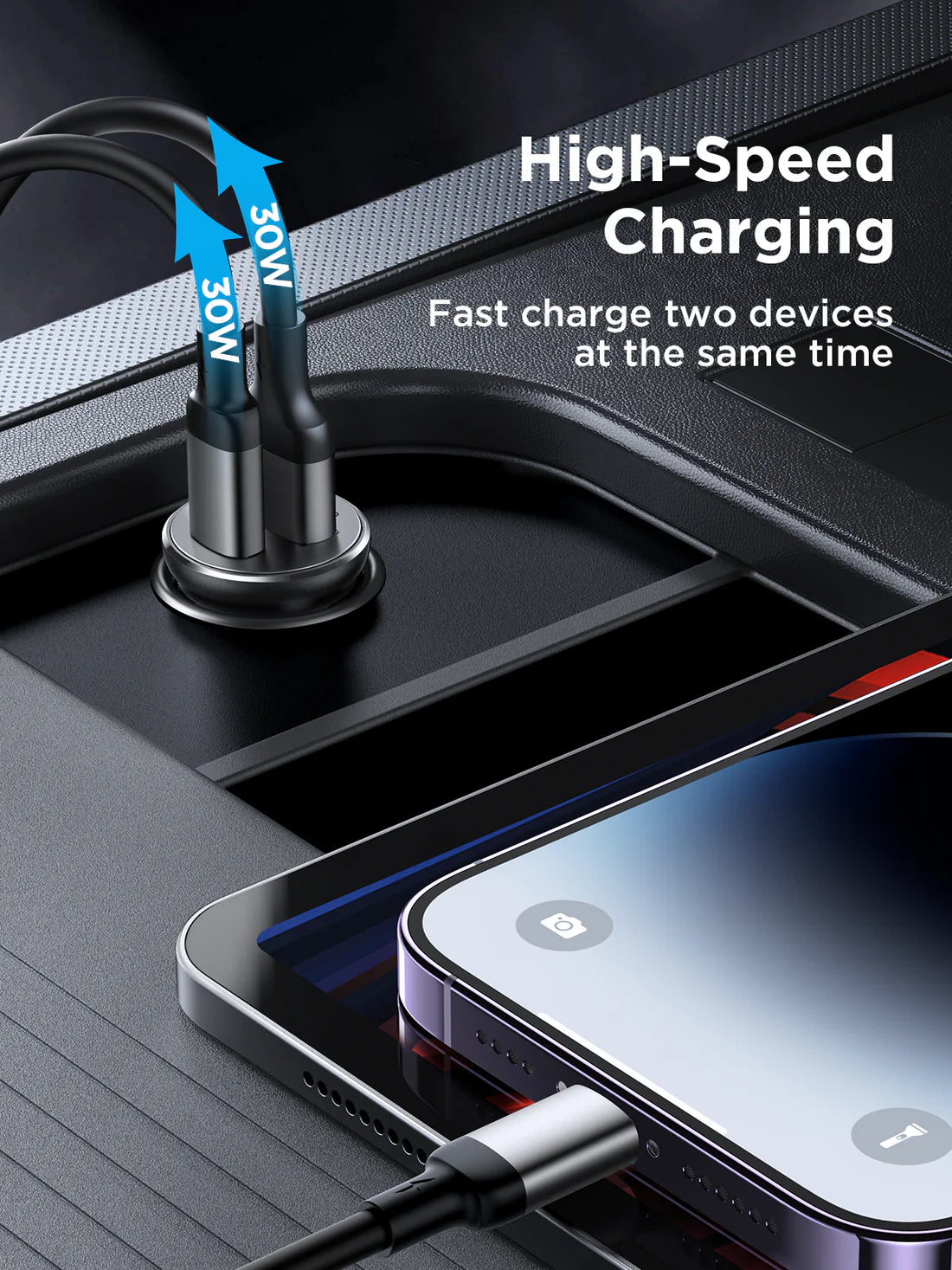 JOYROOM JR-CCN06 30W 2C mini MetalCar Charger