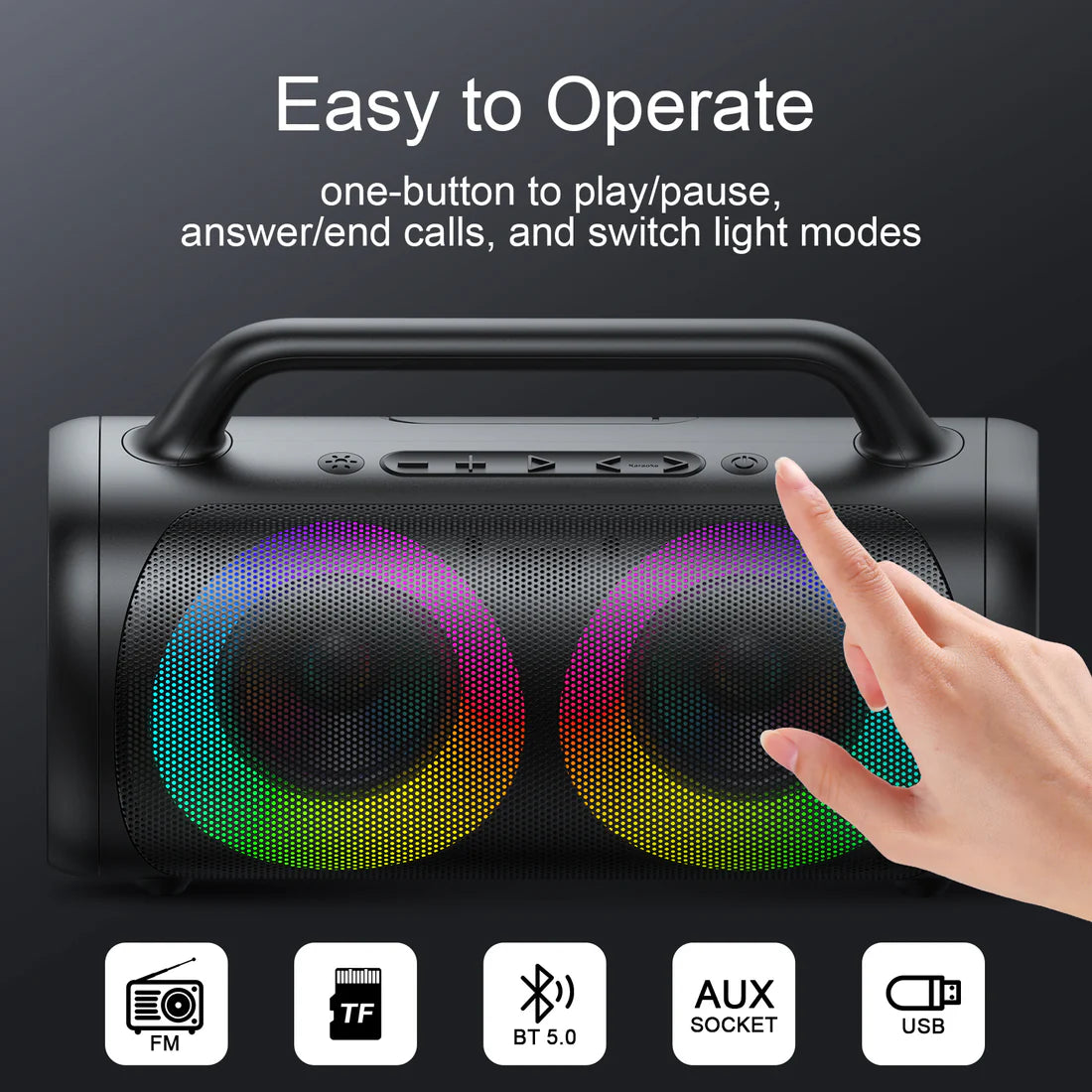 JOYROOM JR-MW02 40W WIRELESS SPEAKER  WITH RGB LIGHTS