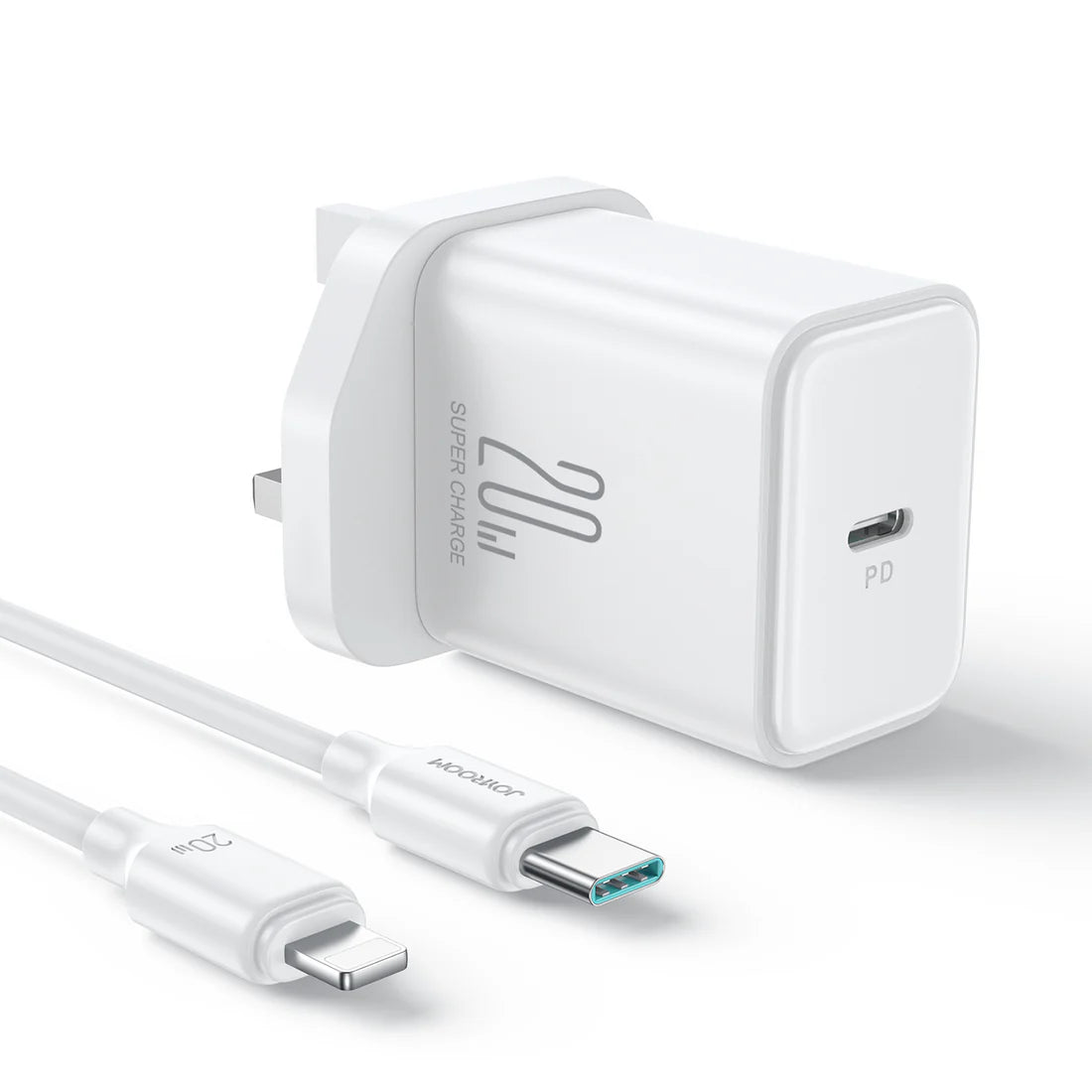 JOYROOM JR-TCF06 PD 20W Charger with Cable C-L WHITE