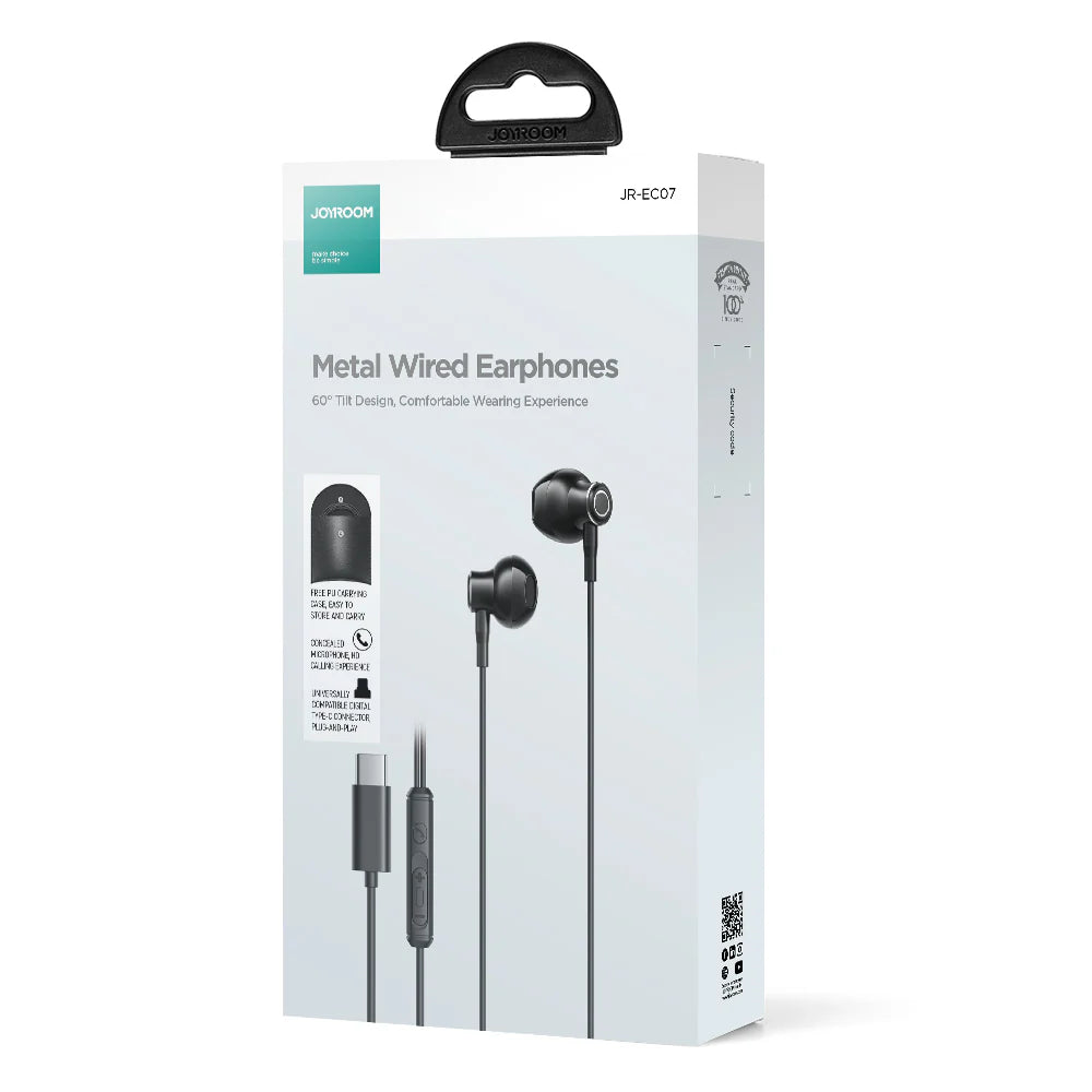 JR-EC07 TYPE-C Series Half In-Ear Wired Earphones