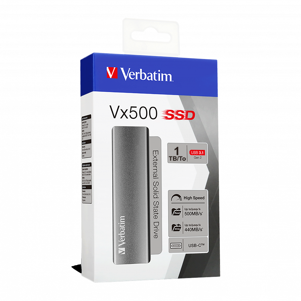 Verbatim Vx500 External SSD USB 3.2 Gen 2 1TB