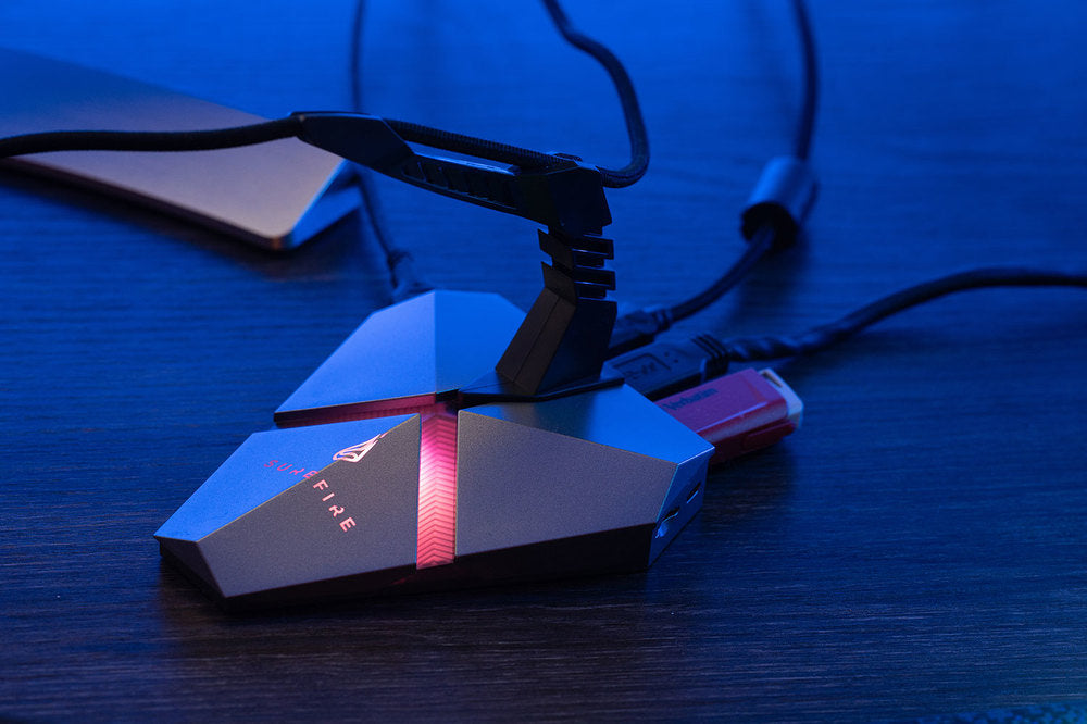 SURFIRE AXIS MOUSE BUNGEE & MULTIPORT HUB BY VERBATIM