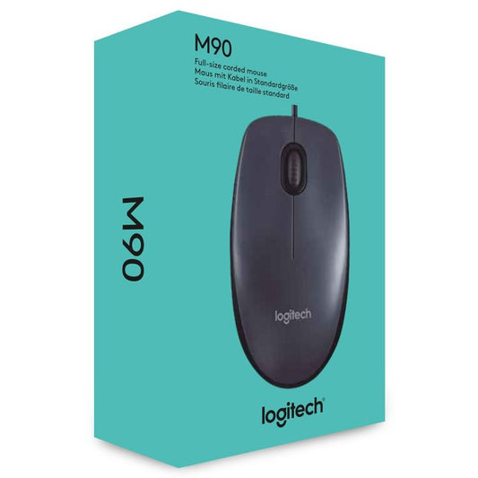Logitech Wired Mouse M90 Black USB