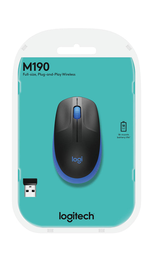 LOGITECH WIRELESS MOUSE BLUE M190