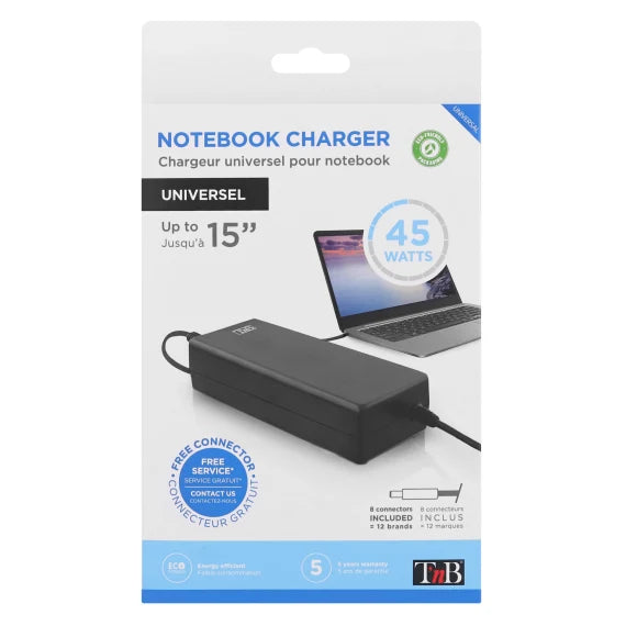 TNB 45W universal slim notebook charger
