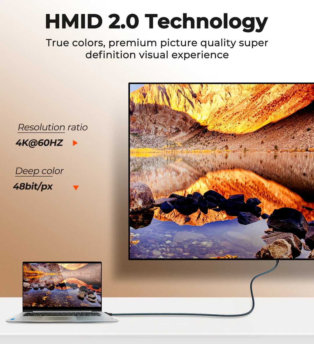 JOYROOM SY-20H1 HDMI to HDMI cable (4K@60Hz) -2m-gray