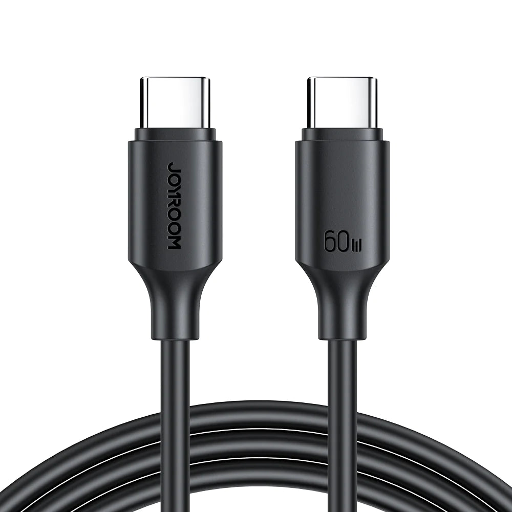 JOYROOM S-CC060A9 60W Type-C to Type-C Fast Charging Data Cable 1m-Black