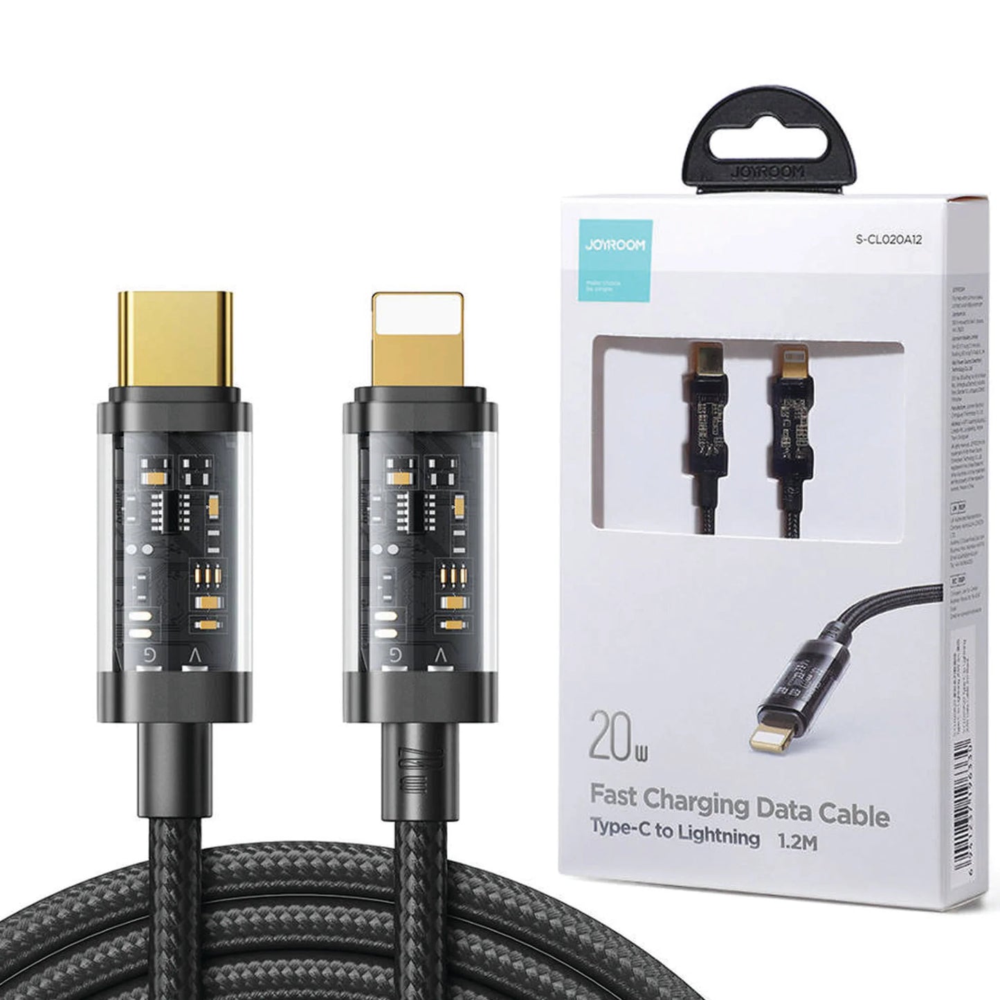 JOYROOM S-CL020A12 Type-C to Lightning 20W Data Cable 1.2m-Black