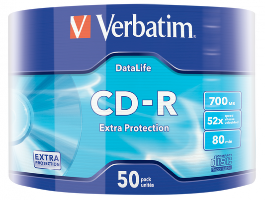 CD-R 52X-SP-50-EXTRA PROTECTION-VERBATIM