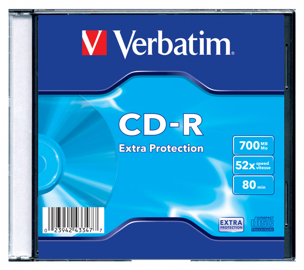 VERBATIM CD-R 52X-SLIM-SINGLE-EXTRA PROTECTION