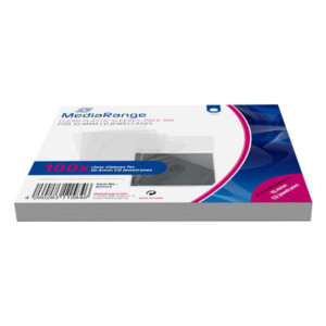 MediaRange clear plastic sleeves for 10.4mm CD jewelcases