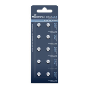 MediaRange Premium Alkaline Battery Coin Cell AG4|LR626 Pack 10