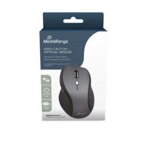 MediaRange Ergonomic optical 5-button mouse, wired