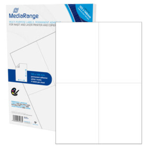 MediaRange Multi-purpose labels, permanent adhesive, 105x148mm