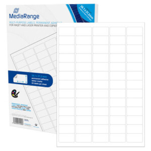 MediaRange Multi-purpose labels, permanent adhesive, 38.1x21.2mm