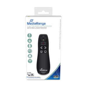 MediaRange 5-button wireless presenter with red laser pointer