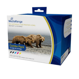 MediaRange Ink cartridges, for printers using Brother LC-123 series, Set 5