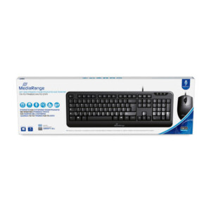 MediaRange Corded keyboard and 3-button mouse set, QWERTY (GR)