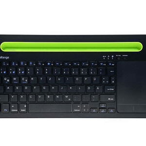 MediaRange Compact-sized wireless keyboard and touchpad with Integrated holder for mobile devices
