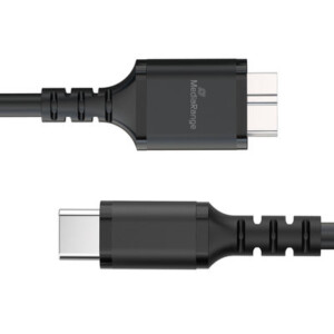 MediaRange USB 3.0 Micro-B to USB Type-C Cable, 50cm, Black