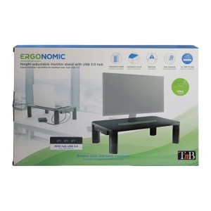 TNB Monitor riser with adjustable height and USB 3.0 hub