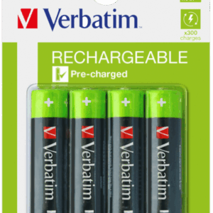 Verbatim Premium Alkaline Rechargeable Batteries HR6 AA (4 PACK)