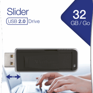 VERBATIM USB 32GB  BLACK SLIDER