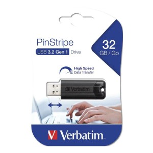 VERBATIM USB 32GB 3.0 V3 BLACK PIN STRIPE STORE N GO DRIVE