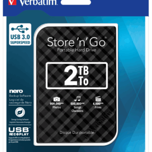 HDD USB 3.0 2TB 2,5''(9,5mm)BLACK VERBATIM