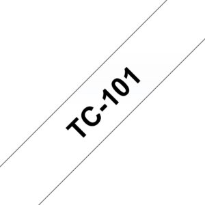 TC101 12mm BLACK ON CLEAR 7.7m BROTHER P-TOUCH TAPE