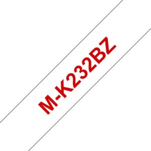 MK232BZ (D) (Blister) 12mm Red On White Tape