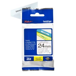 TZe151 24mm BLACK ON CLEAR 8m BROTHER P-TOUCH TAPE