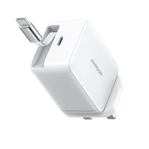 JOYROOM JR-TCL06 67W GaN Charger with Retractable Cable UK-White